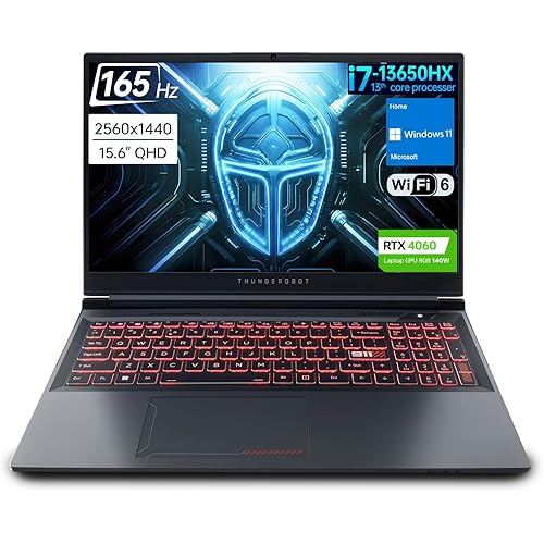 Hunter Blade R15 (2024) Gaming Laptop, 15.6" QHD 165hz 2.5K Display, 13th Gen Intel i7-13650HX, NVIDIA GeForce 4060, 64GB DDR5 RAM, 2TB PCIe SSD, RGB Backlit KB, Wi-Fi 6, Windows 11 Home