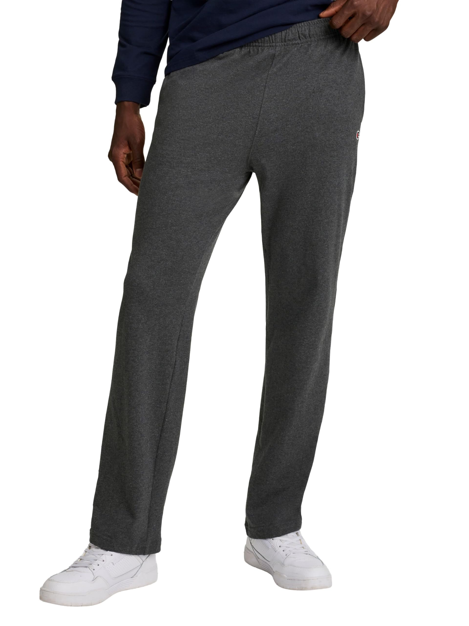 Champion Mens Joggers, Lightweight Athletic Pants, Cotton Sweatpants for Men, 31-36" (Big & Tall), Granite Heather C Patch Logo, 4XL Big
