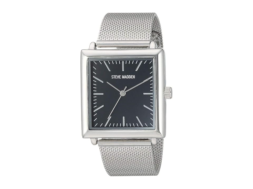 

Steve Madden Square Case Men Alloy Band Watch SMW188 (Silver) Watches