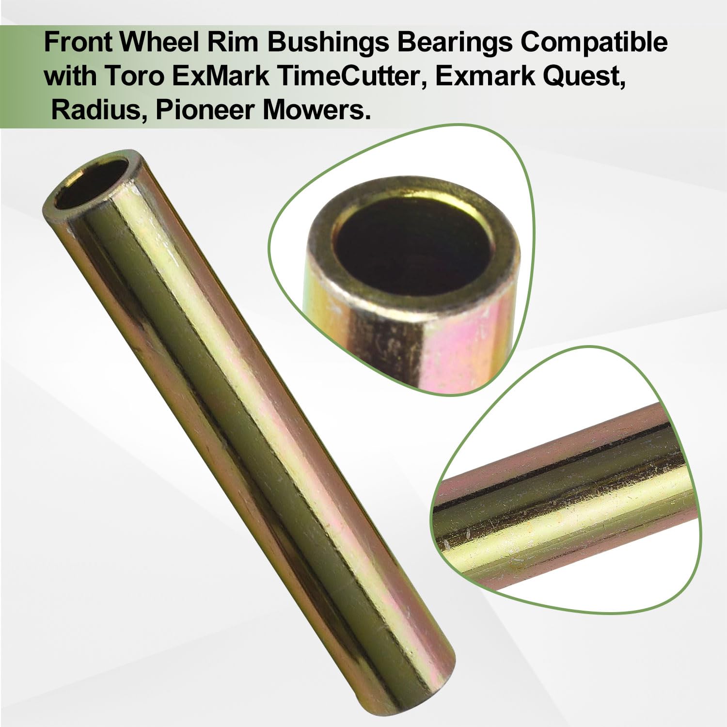 104-3667 y 114-1640 Rodamiento de buje de rueda delantera y kit de eje de acero inoxidable compatible con Toro TimeCutter Z380 Z420 Z480 Z530 Z4200 Z4202 Z4220 Z4235 Z5000 Z502020 Z503. 0