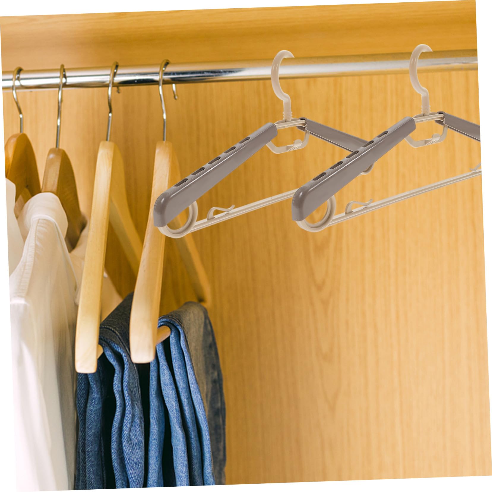 10 pezzi Appendini Regolabili per Grucce Espandibili in Abs Resistenti per Spalline Maglioni e Completi Uomo Armadio Organizzato