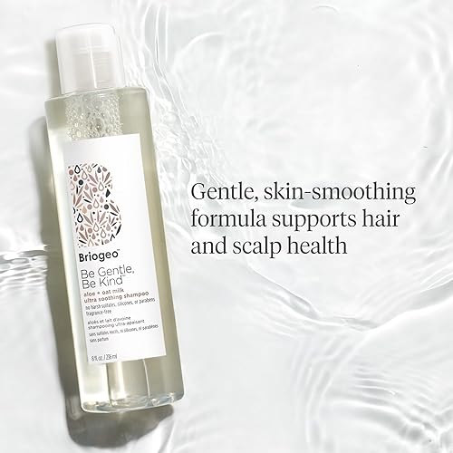 Miniatura 4 de Briogeo Be Gentle, Be Kind Aloe + Oat Milk Champú Ultra Calmante, Champú hipoalergénico y aprobado por dermatólogos, sin fragancia, vegano, sin