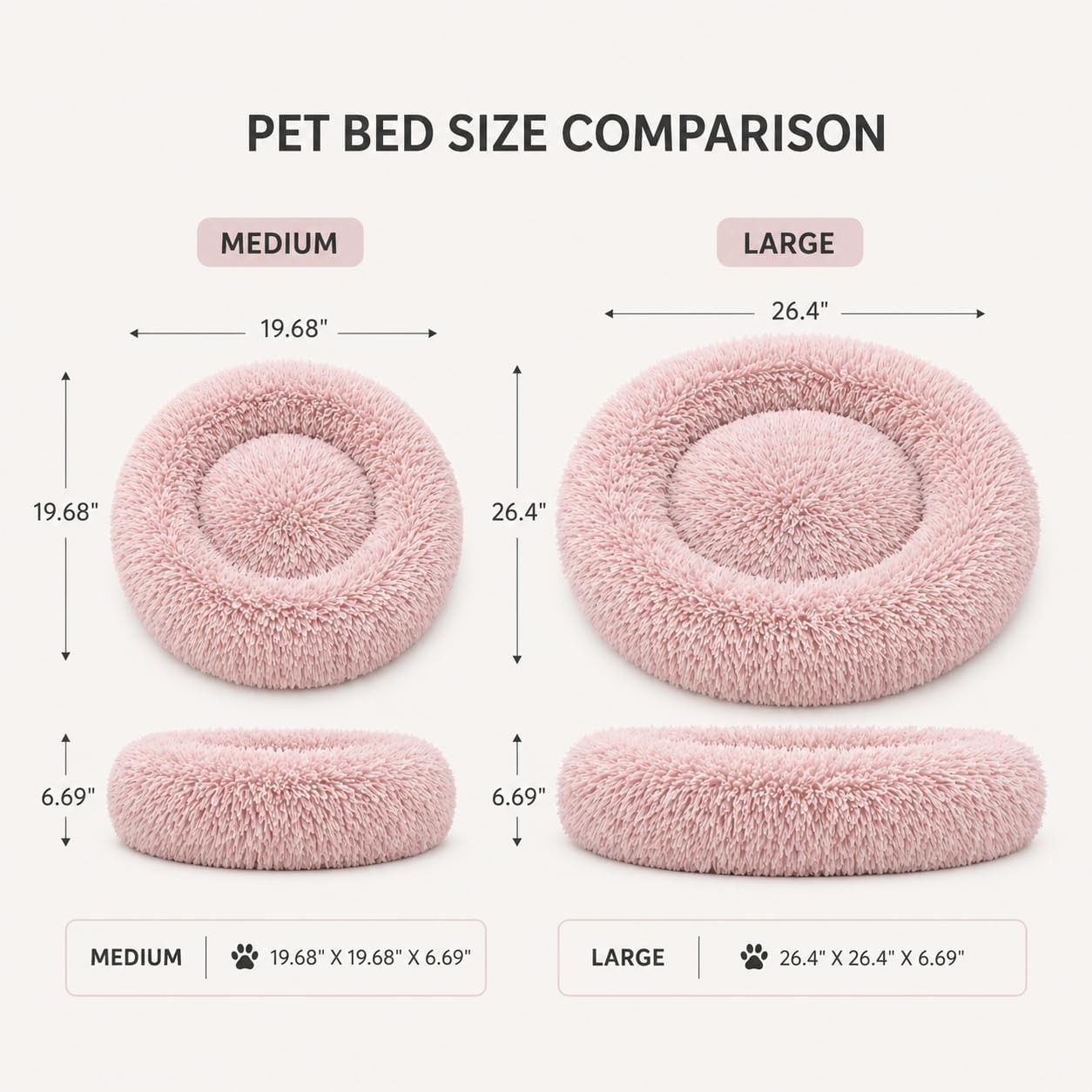 Pet Life ® 'Nestler' High-Grade Plush and Soft Rounded Dog Bed