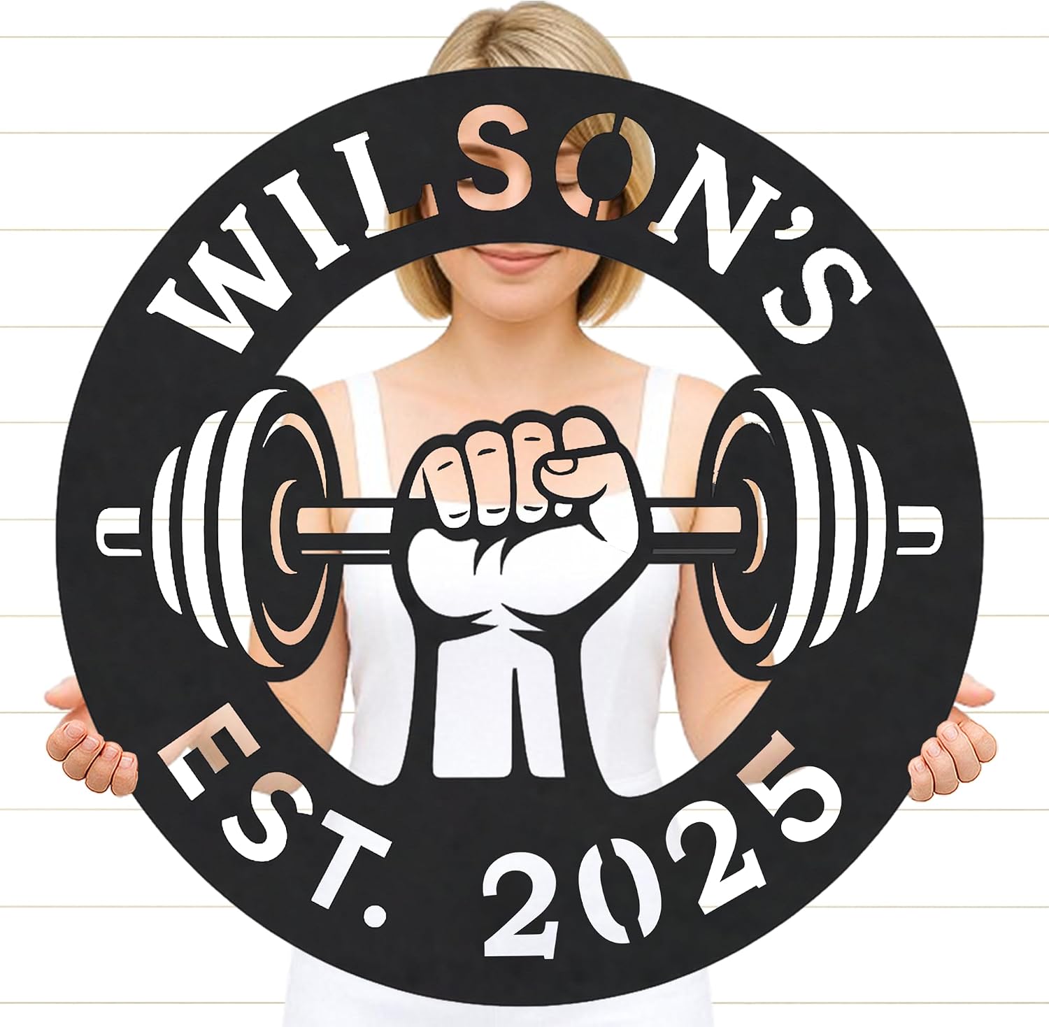 Personalized Motivational Gym Sign – Custom Metal Wall Art for Workout Room, Fitness Corner or Home Gym