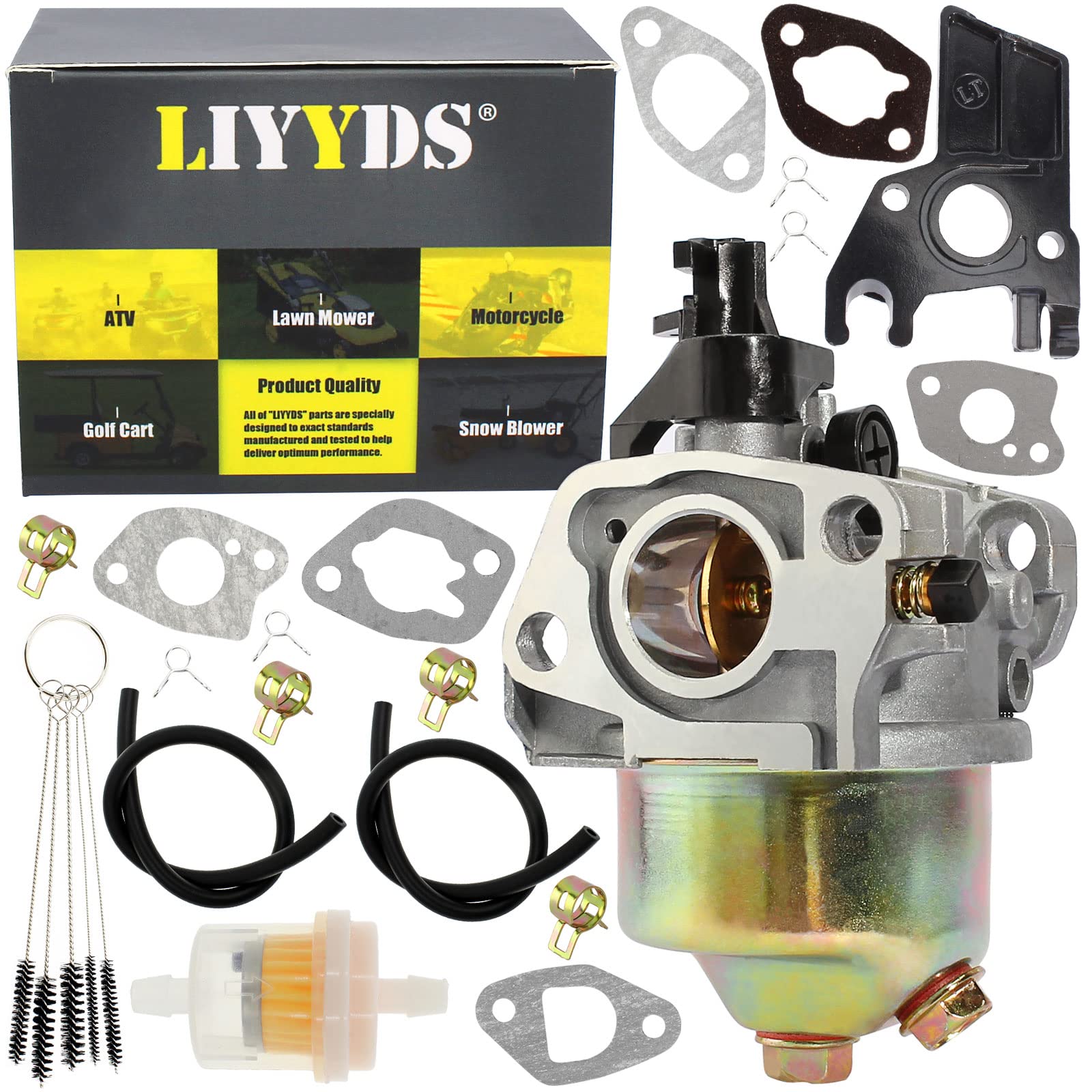 Carburetor Kit Compatible with VP200 VP225 1P70F 1P75F 6HP 6.5HP 196CC Vertical Axis Micro Tillage Turf Machine Zongshen