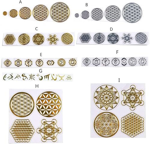 Miniatura 4 de angwang 7 Chakra Geométrico Cobre Torre Energía Pegatinas Orgonita Flor Vida Árbol Pirámide Resina Epoxi Material Joyería Fabricación E#