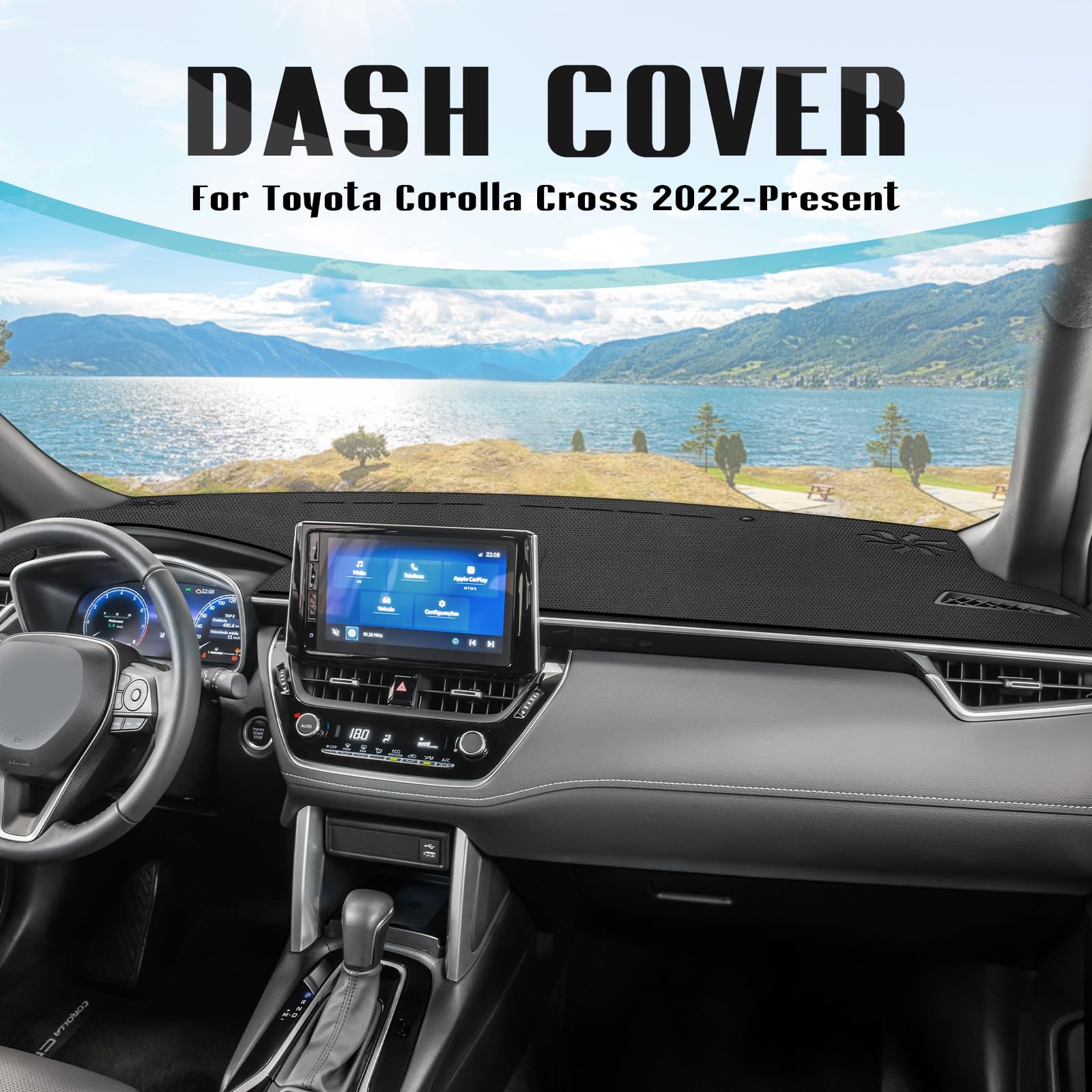Carbon Fiber Style AC Vent Trim For Toyota Corolla Cross (2020-Up) - 2-Piece Set