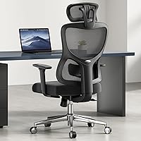 Vista 1 de Soohow Silla de oficina ergonómica, silla de escritorio de malla con soporte lumbar ajustable y reposacabezas, cómoda silla de computadora
