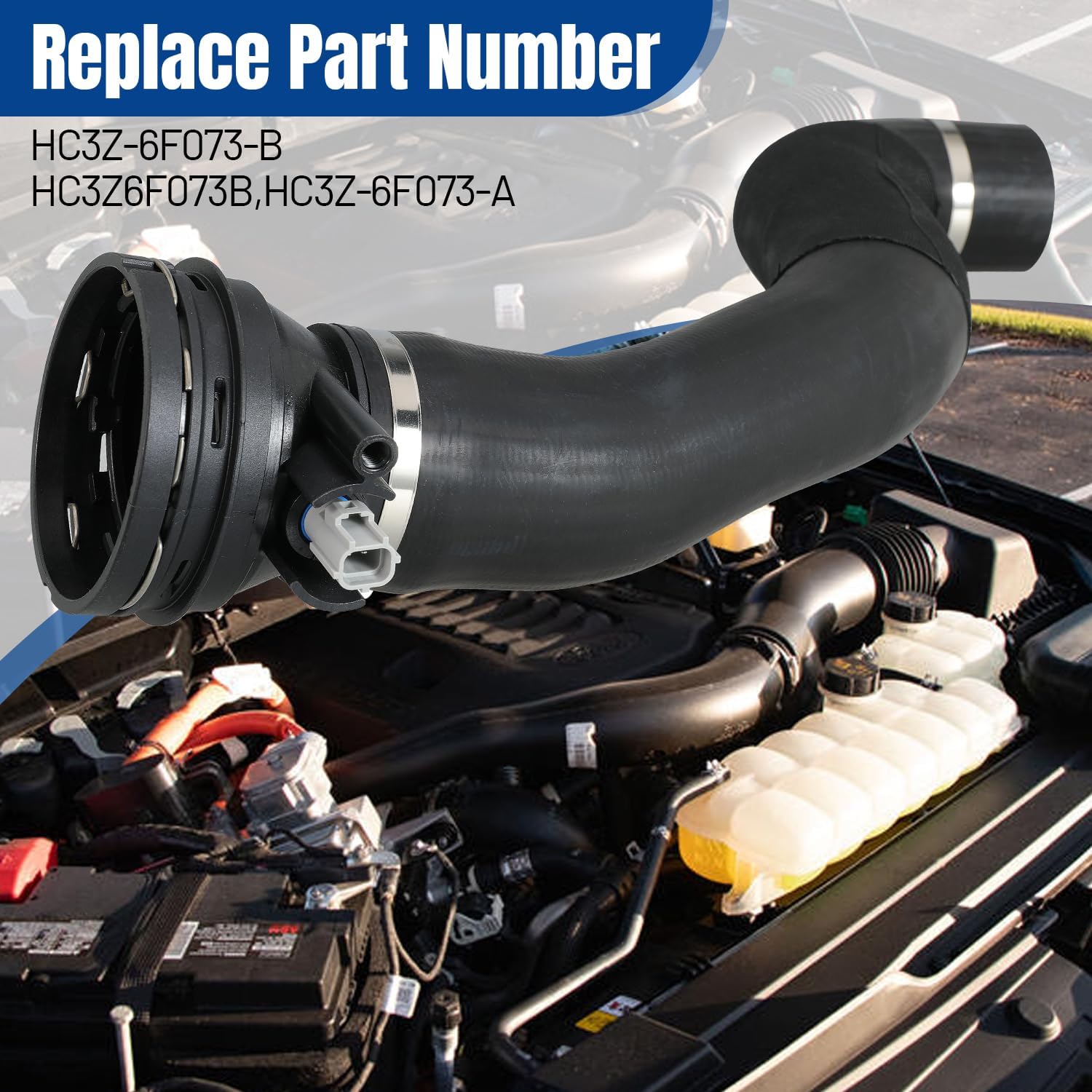 HC3Z-6F073-B Turbo Intercooler Outlet Tube Replace HC3Z-6F073-B HC3Z6F073B HC3Z-6F073-A For Ford F-250 F-350 F250 F350 Super Duty 2017 6.7L Powerstroke 2017 2018 2019 with Sensor