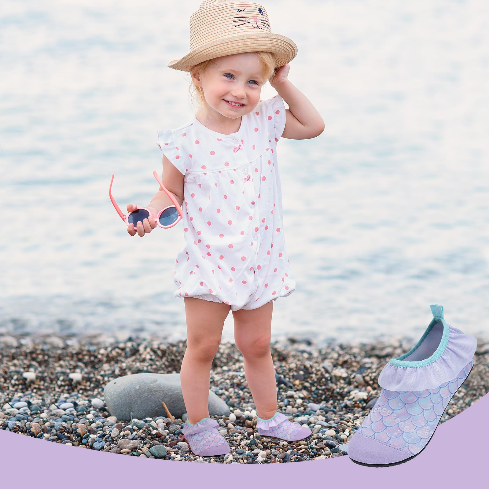 Kids Swim Water Shoes for Boys Girls Toddlers Baby Aqua Socks for Kids Quick Dry Pool Beach Barefoot Children — view 2