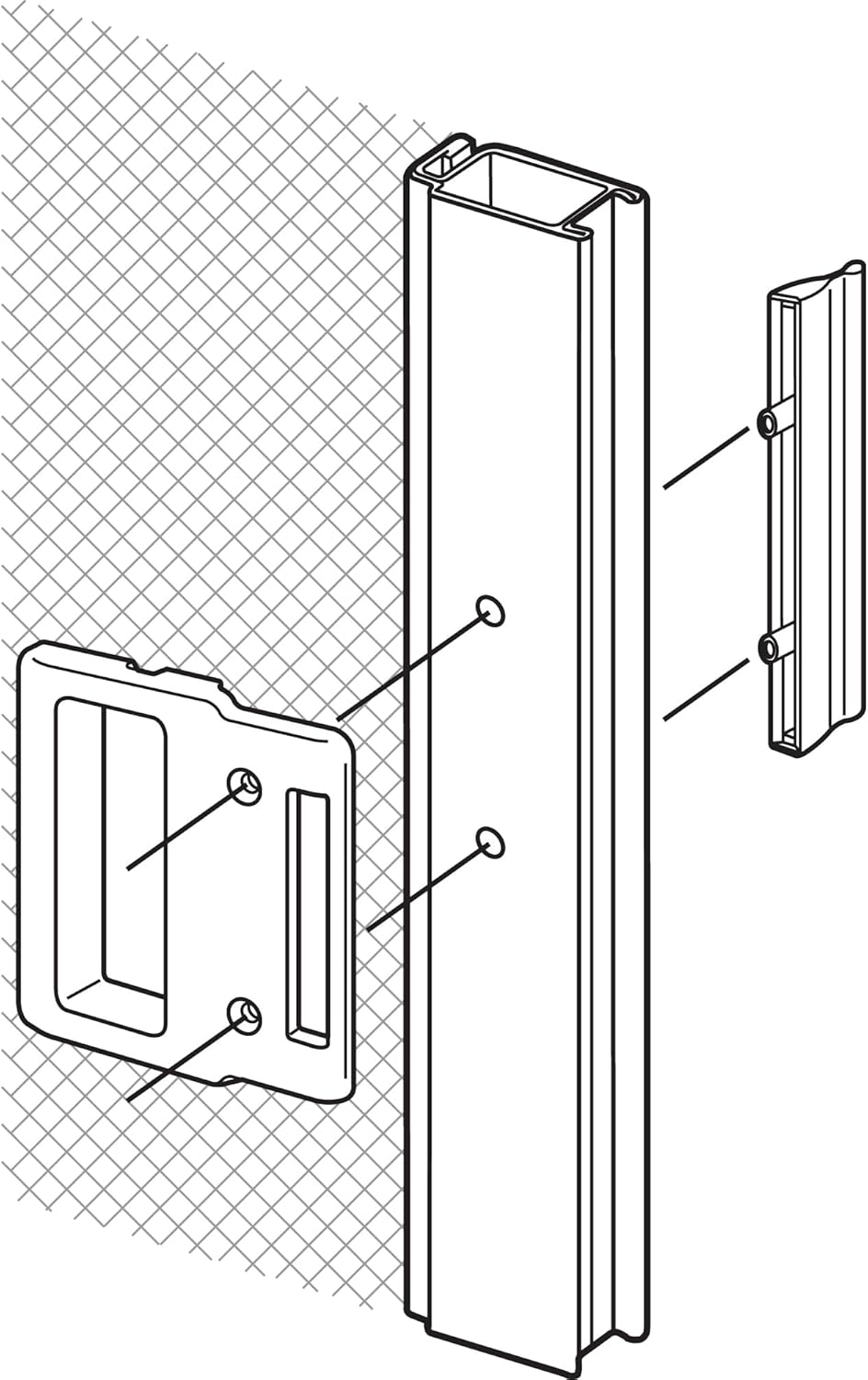 Prime-Line A 208 White Sliding Screen Door Pull, fits Andersen (Single Pack)