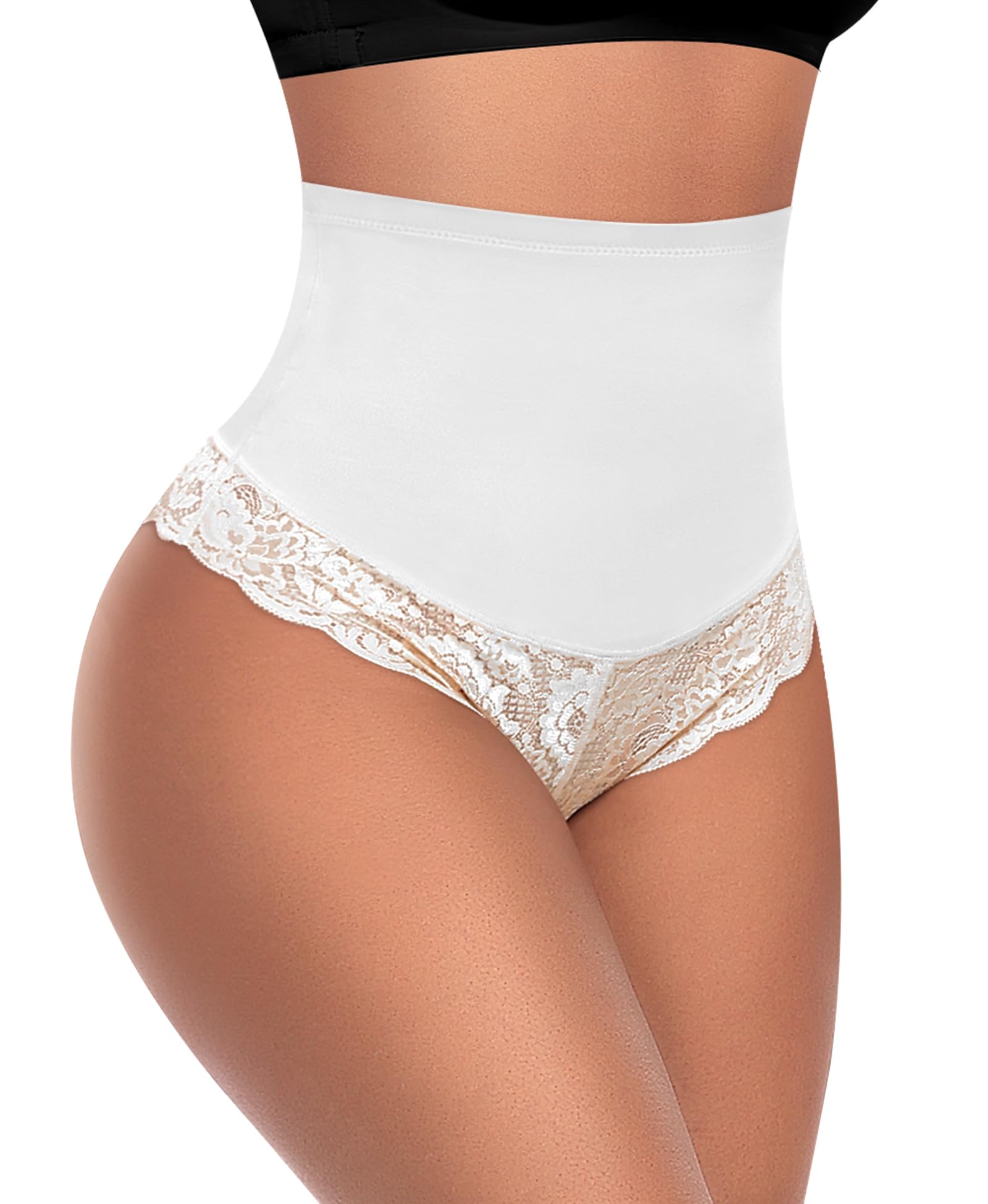 Werena Tummy Control Thong Shapewear for Women Lace Shaping Thong Girdle
