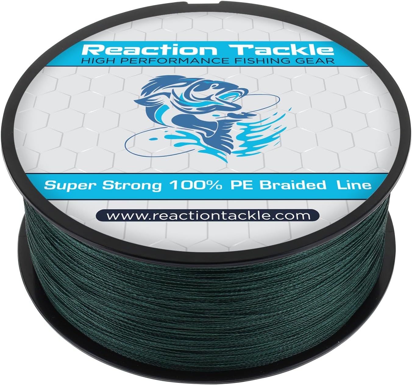 Reaction Tackle Braided Fishing Line - Pro Grade Power Performance for Saltwater or Freshwater Fish - Colored Fishing Line Braid for Extra Visibility