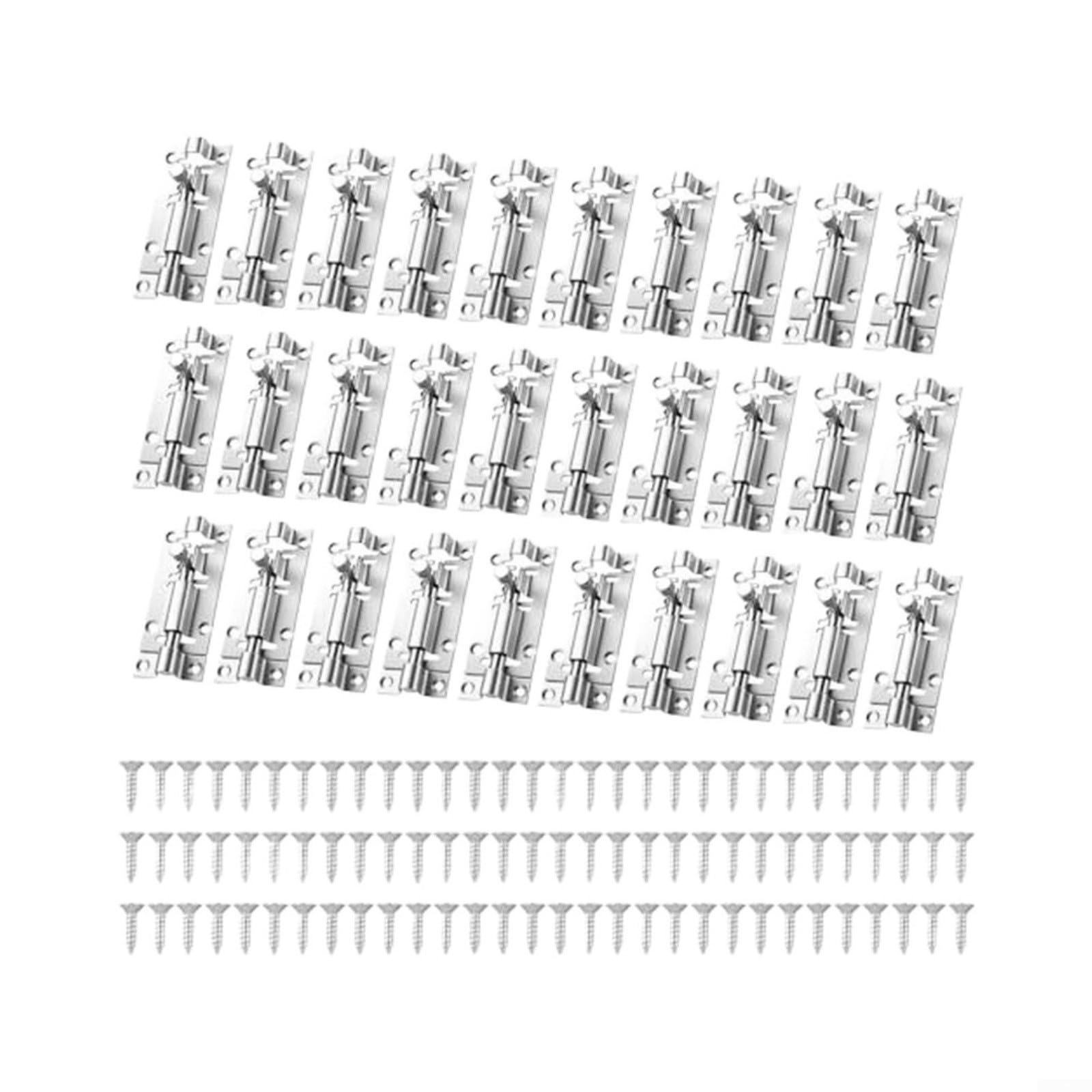 Zatrzask suwakowy ze stali nierdzewnej | Wiele rozmiarów ze stali nierdzewnej do garażu z drzwiami szafkowymi(1.2 inches*30)