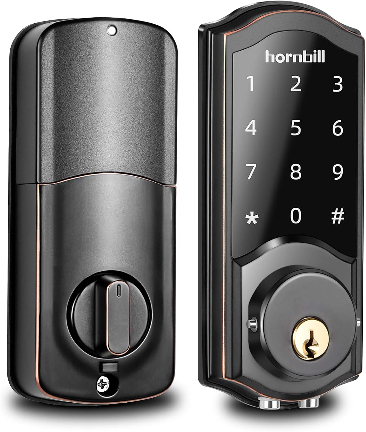 [2022 Pro] Smart Lock Front Door, Keyless Entry Door Lock with Keypad, Smart Deadbolt Lock Compatible with Alexa, Google Home, Digital WiFi Smart Doors Locks with Electric Deadbolt Touch Screen