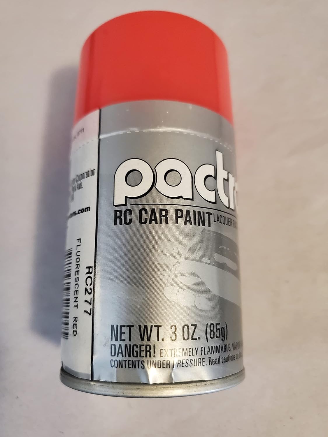 Fluorescent Red Pactra RC Car Spray Paint by (Testors