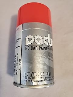 Fluorescent Red Pactra RC Car Spray Paint by (Testors) RC277