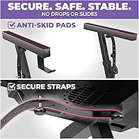 Vista 4 de Liquid Stands - Soporte para teclado con ruedas – Estilo Z ajustable y portátil, profesional, soporte resistente para piano digital en negro – Para