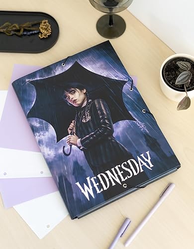 Miniatura 4 de Grupo Erik Carpeta de archivos A4 de miércoles  13.4 x 10 pulgadas - 13.4 x 10.0 in  Carpeta de 3 solapas  Organizador de documentos  Carpeta