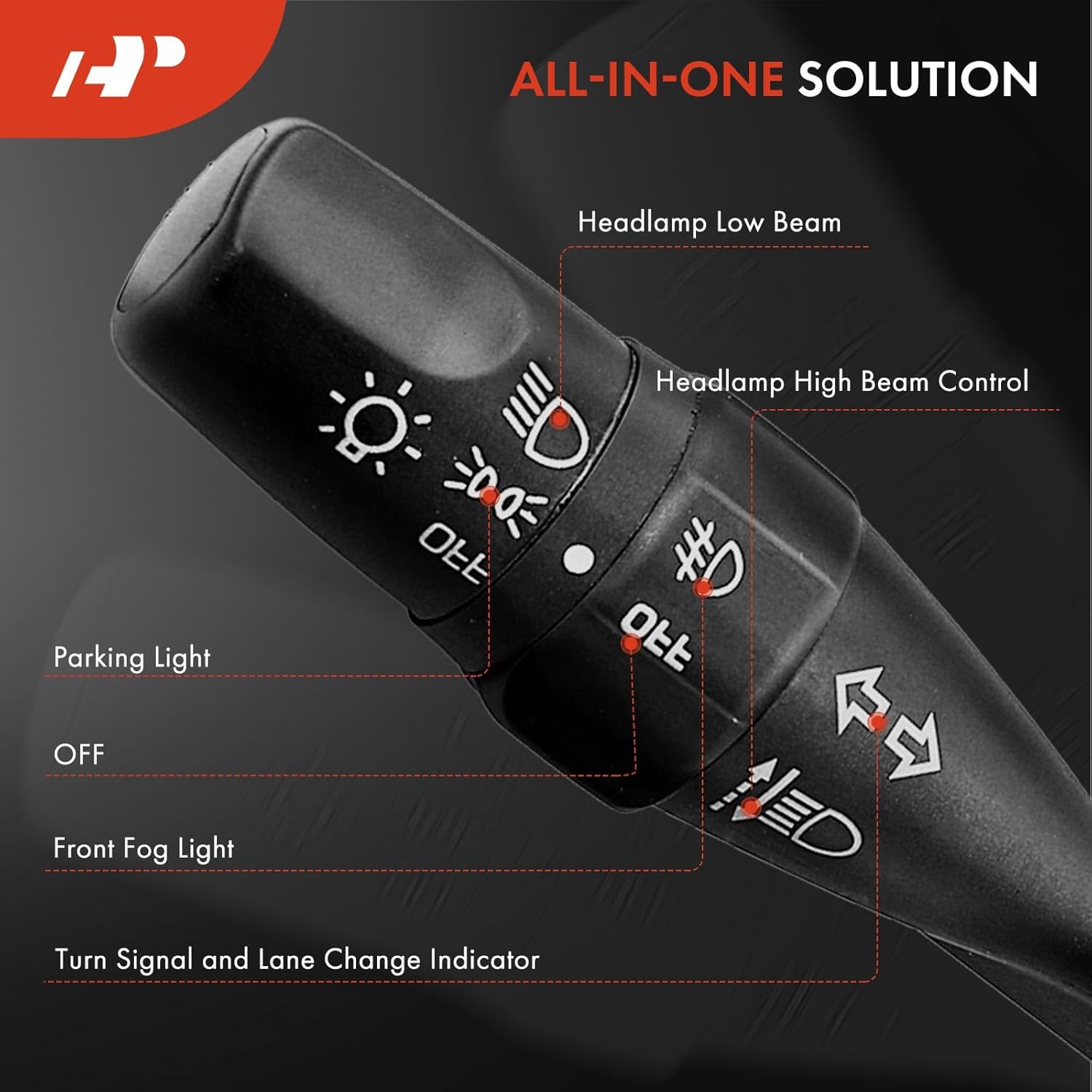 A-Premium Multifunction Switch Turn Signal Switch Headlamp Beam Fog Light Switch Compatible with 1995-2001 Nissan Altima, Frontier, Maxima, Pickup, 200SX, Sentra, Xterra, Replace # CBS1030 255401E404