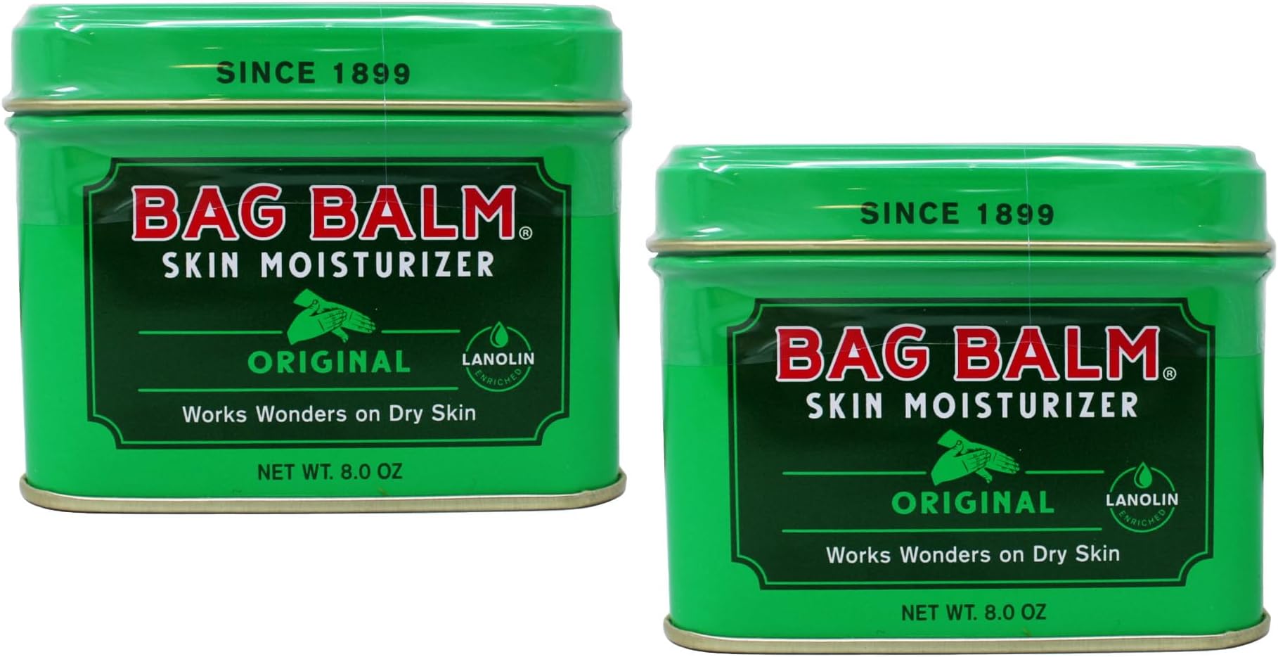 Bag Balm Vermonts Original Moisturizing And Softening Ointment, 8 Ounce (2 Pack)
