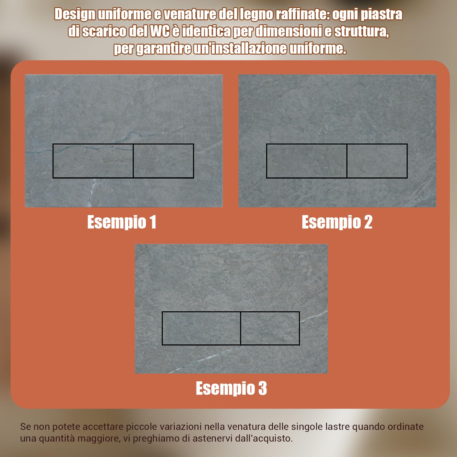 Placca di Comando WC Compatibile con Geberit Duofix Sigma, Delta e Basic, Ricambio con Set di Barre di Spinta e Telaio di Montaggio per UP300 & UP320, 245 x 164 mm(Grigio chiaro-Y8)