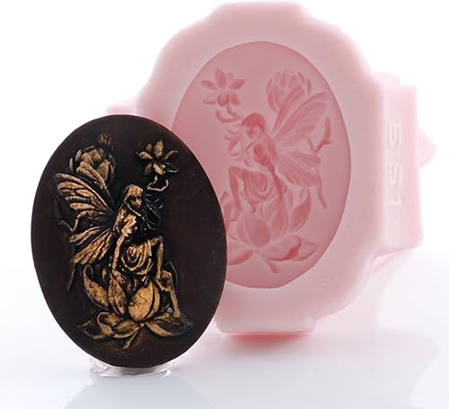 Miniatura 5 de Fairy Cameo Silicone Mold Food Safe Fondant, Chocolate, Candy, Resin, Polymer Clay, Jewelry, Craft Mold