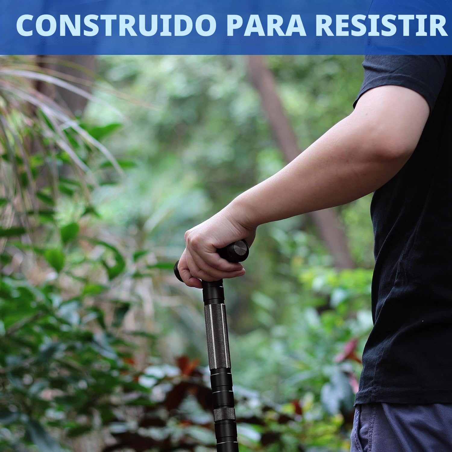 aiGear 5 Tubo Bastones de Senderismo Ajustable CNC Aluminio | Ligero y Resistente Palos Senderismo, Bastoncini con Bolsa de Almacenamiento, para Camping Montañismo Mochila Alpinismo Trail
