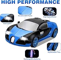 Vista 3 de Auto RC de Derrape, 1:24 4WD Autos RC de Derrape 2.4GHz de Alta Velocidad con Control Remoto, Luz LED y Neumáticos de Derrape. Autos de Juguete