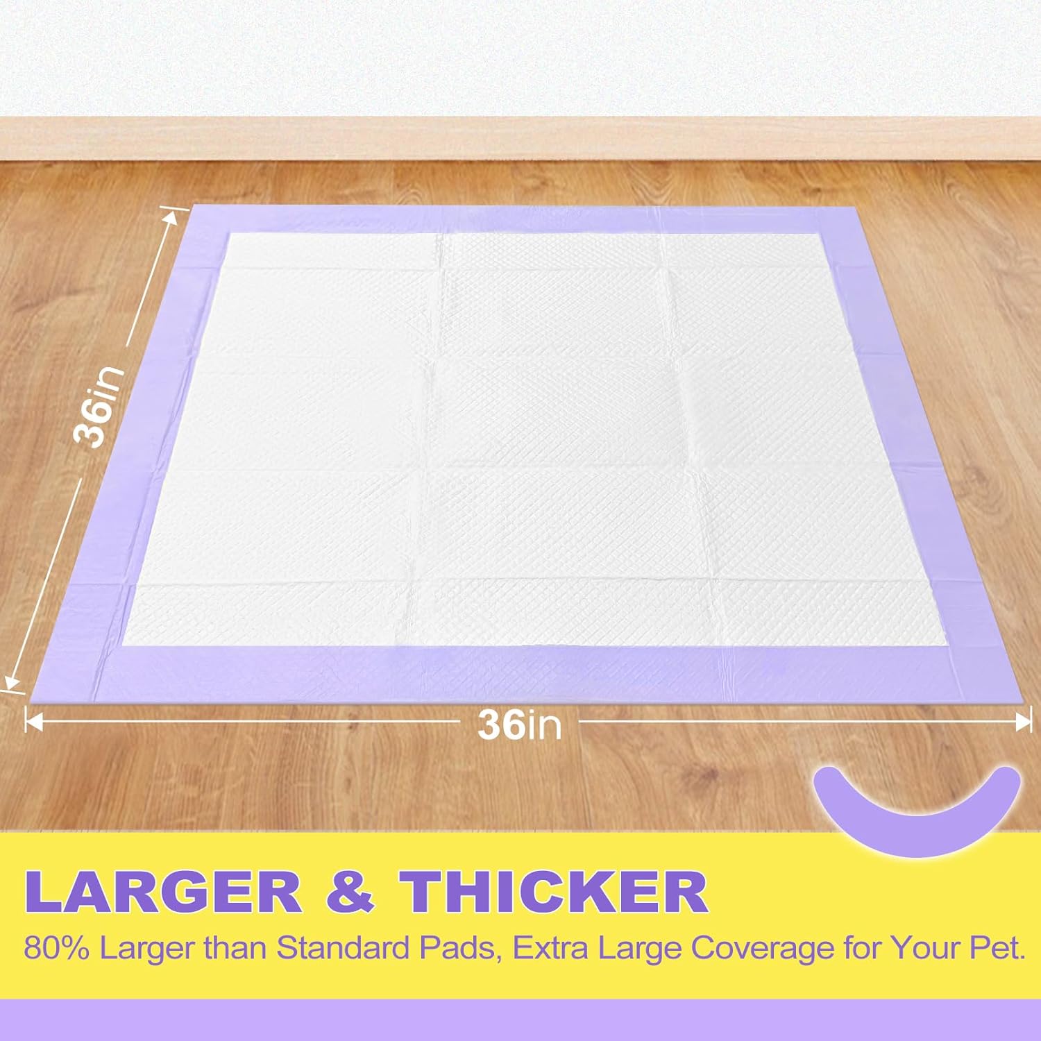 MIZOK Dog Poop Bags Rolls 540 Count & Dog Pee Pads 36x36 Lavender Scented, 65% Recycled Material Poop Bags for Dogs, Leakproof,Odor Control Pee Pads for Dogs, Puppy Pads Ultra Absorbent Up to 11 Cups