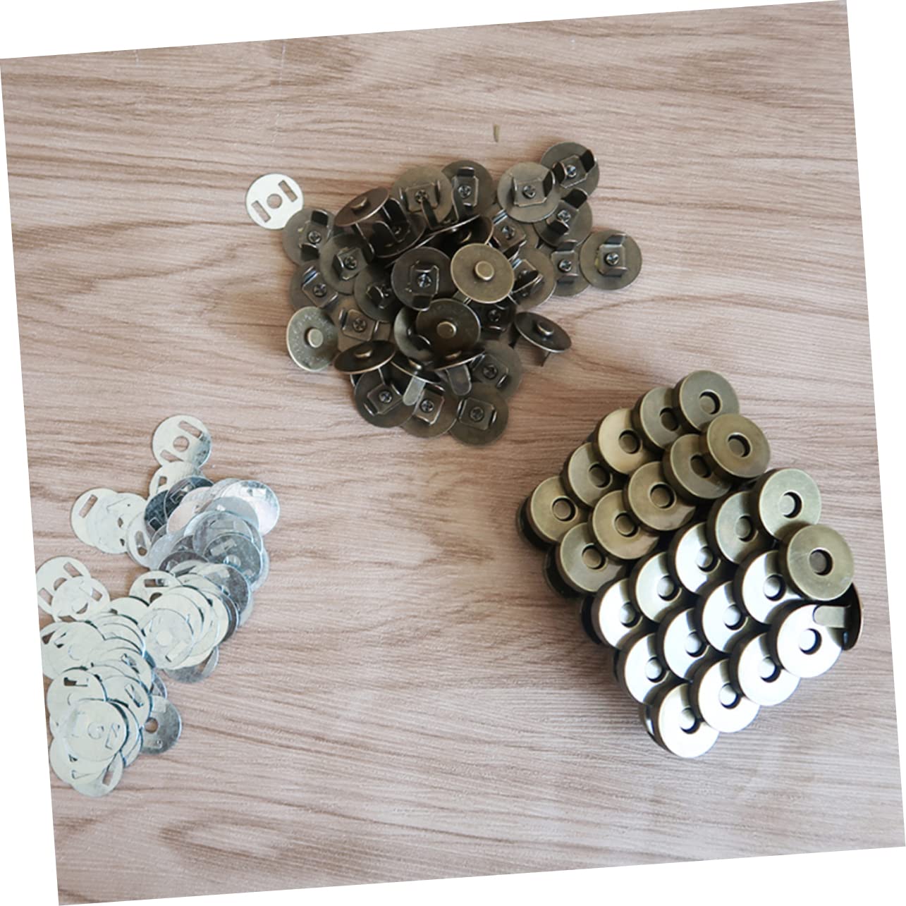 Lurrose Bottoni Magnetici 14mm 200 Pezzi in Metallo per Borse | Borsette e Pochette, Adatti a Riparazione e Creazione, Chiusura a Scatto Forza Magnetica