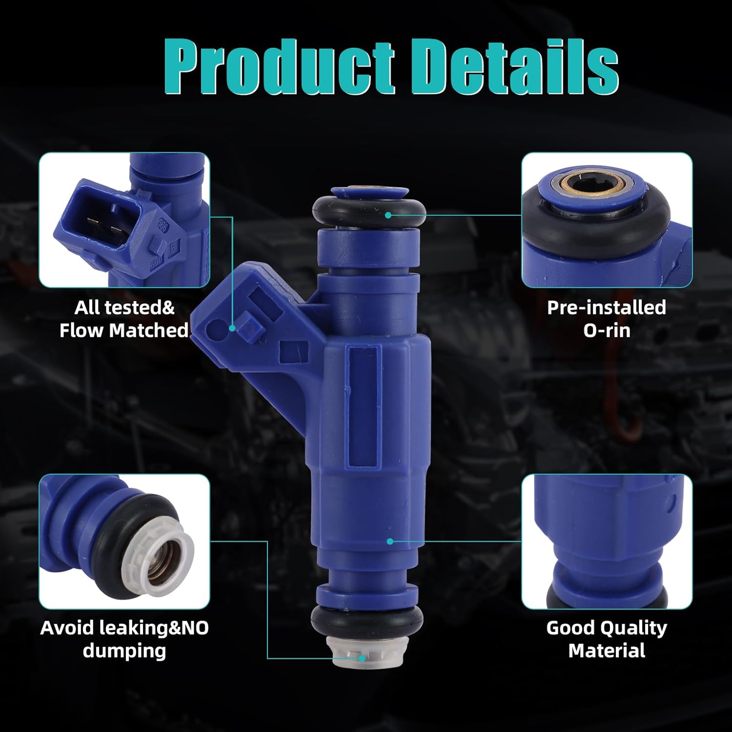 AULINK 2PCS Fuel Injector Harness Set 0280156208 For Polaris Ranger 700 800 2006-2010,Ranger Crew 700 800 2008-2010,Ranger XP 700 800 2005-2010,RZR 4 800 2008-2010,Sportsman X2 700 800 1202863 1253558