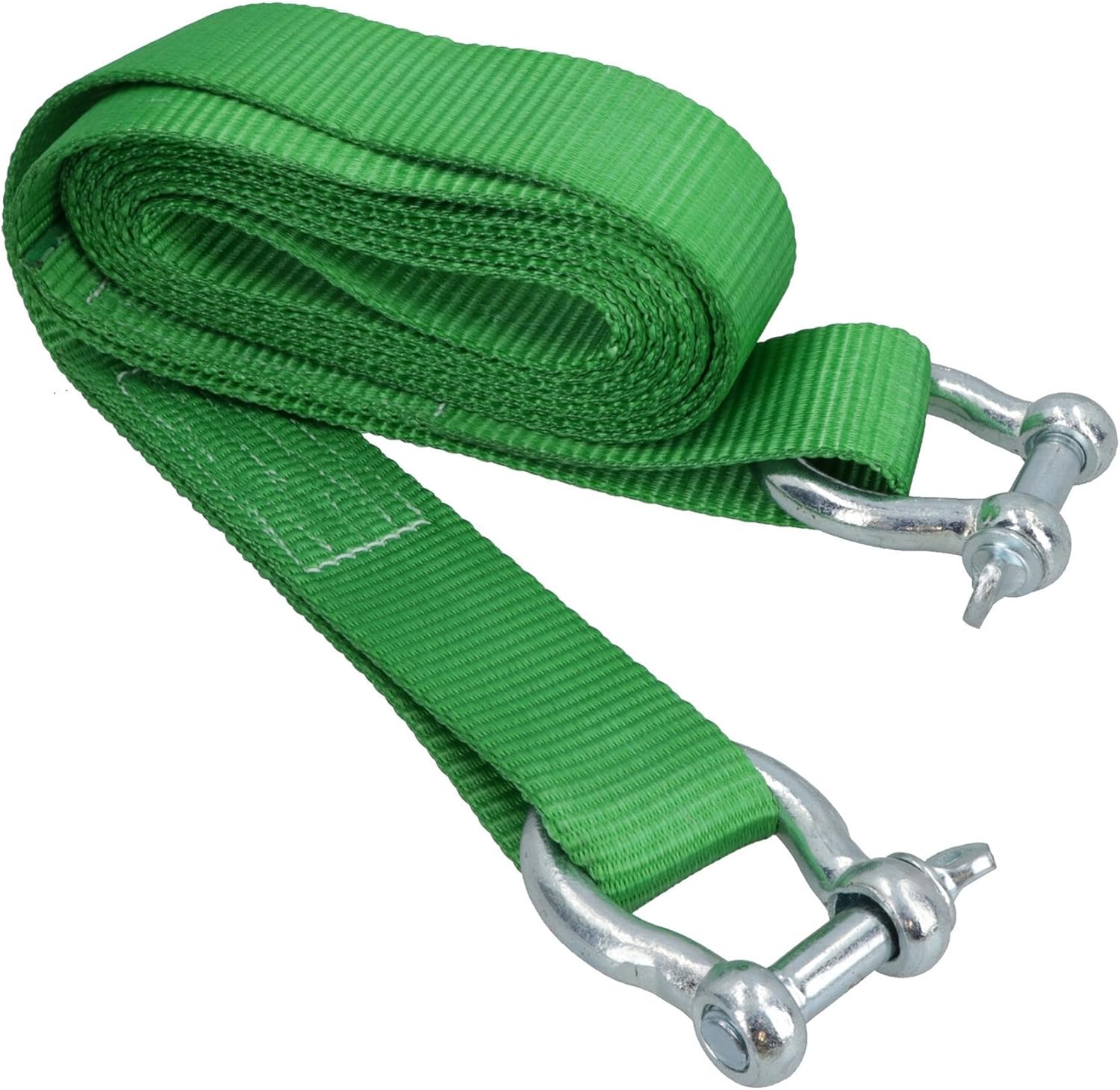 AB Tools Tow Rope/Towing Road Recovery Strap with Two Shackles 4 Metre 8 Ton SM009
