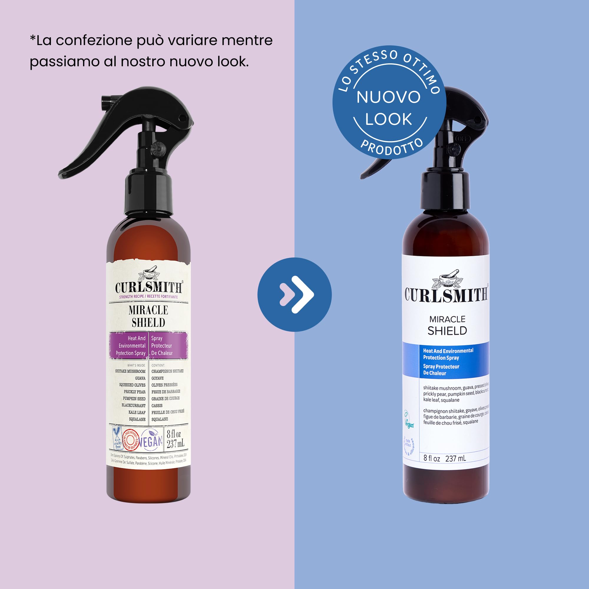 Curlsmith Miracle Shield - Spray multiprotettivo per ricci, protezione contro l'inquinamento, per tutti i tipi di ricci, vegano e cruelty free