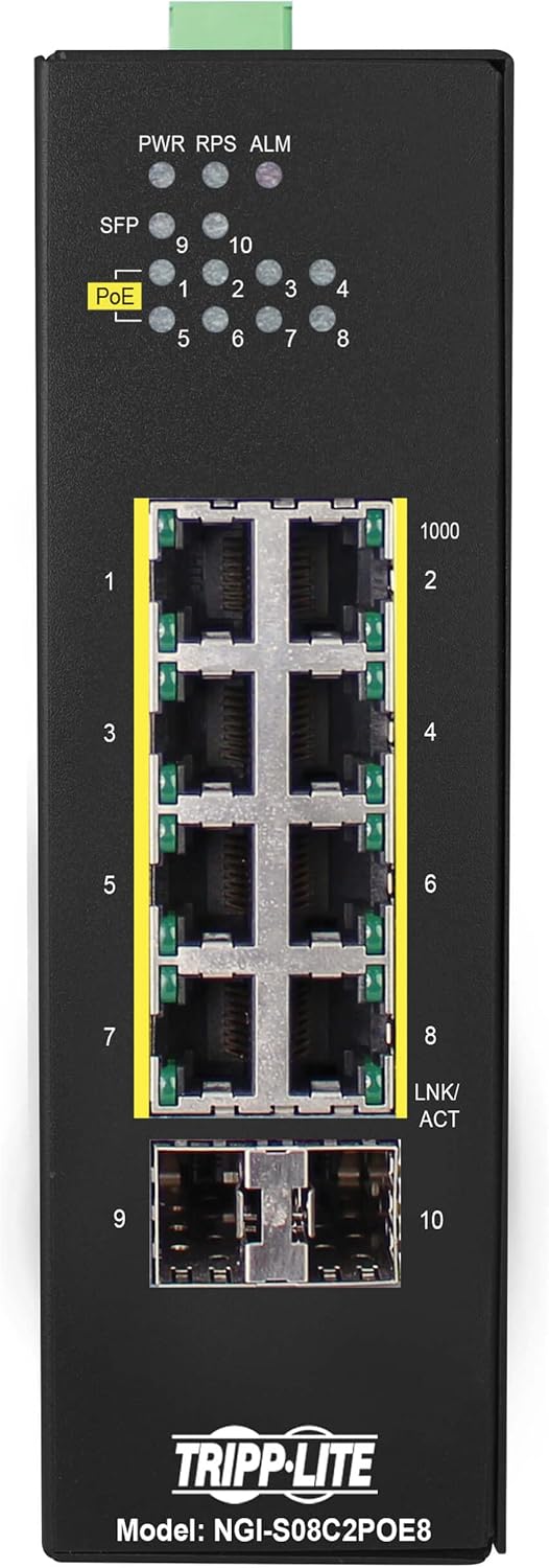 Tripp Lite 8-Port Lite Managed PoE+ Gigabit Switch