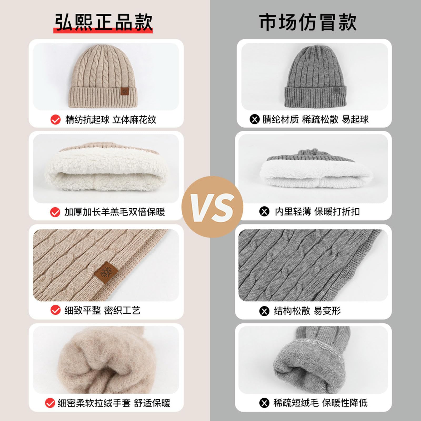 Wintermütze Schal Handschuhe Set Winter-Set Aus Dicker Strickmütze, Und Handschuhen Für Wärme Schutz Vor Kälte -schwarzer Anzug