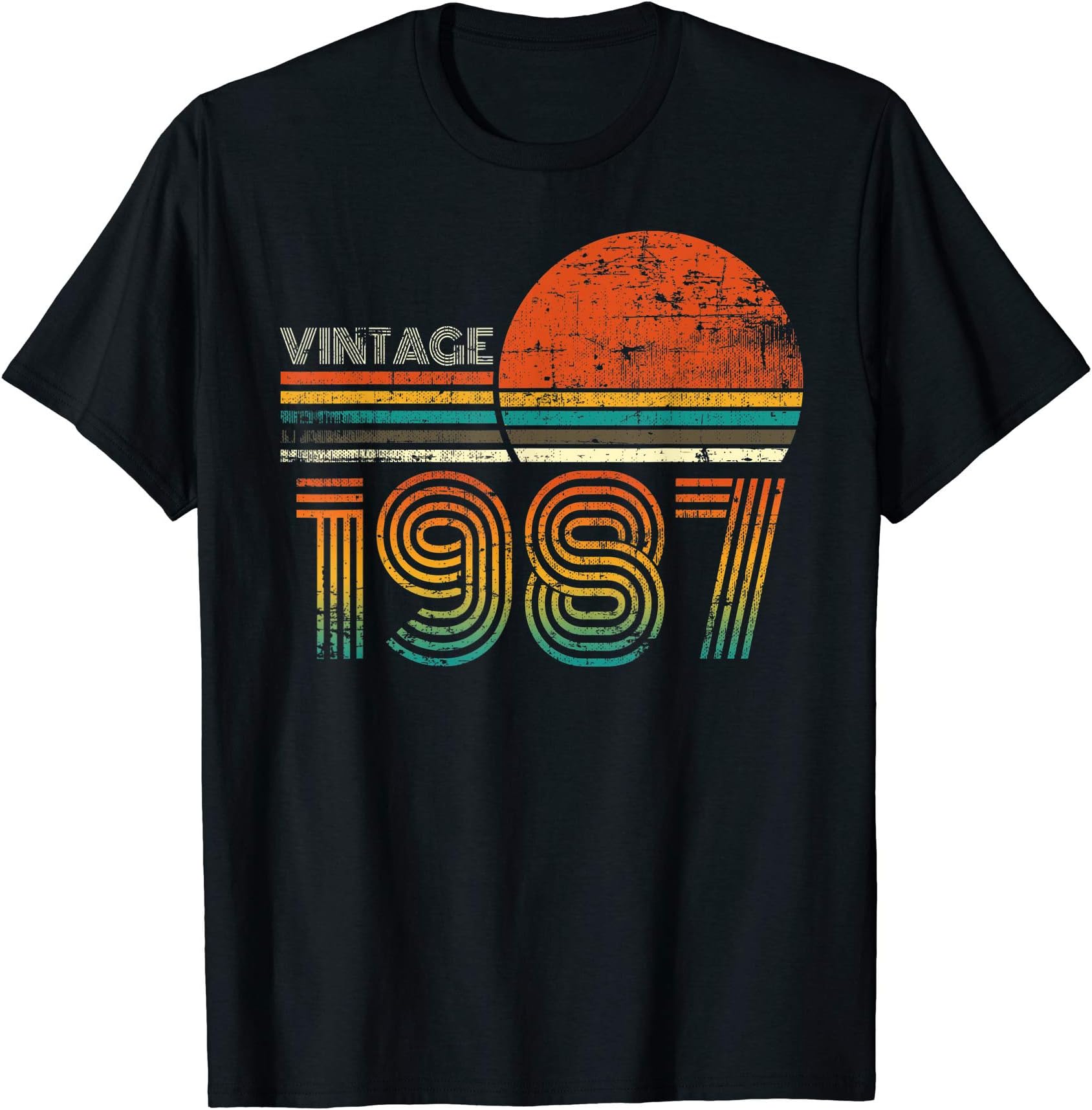 Vintage 1987 34th Birthday Shirt 34 Year Old GiftsMade in 1987 34th Birthday Gifts 34 Quarantine Birthday Gift T-ShirtOEKO-TEX STANDARD 100