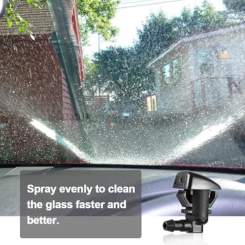 Miniatura 6 de Kit de boquillas para limpiaparabrisas delantero para Ford Edge 2007-2011, Lincoln MKX Base Sport Premium Sport 2007-2010, sustituye al OEM #