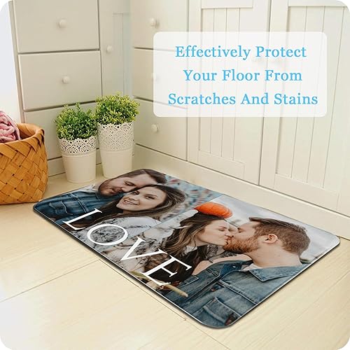 Miniatura 9 de Tapete personalizado para puerta con imagen, logotipo, nombre, texto, antideslizante, lavable, personalizado, rectangular, tapete para suelo de