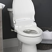 Vista 2 de Bio Bidet BB1000 Asiento de bidé de agua caliente, secador de aire, asiento calefactable con tapa de cierre lento, control remoto, redondo