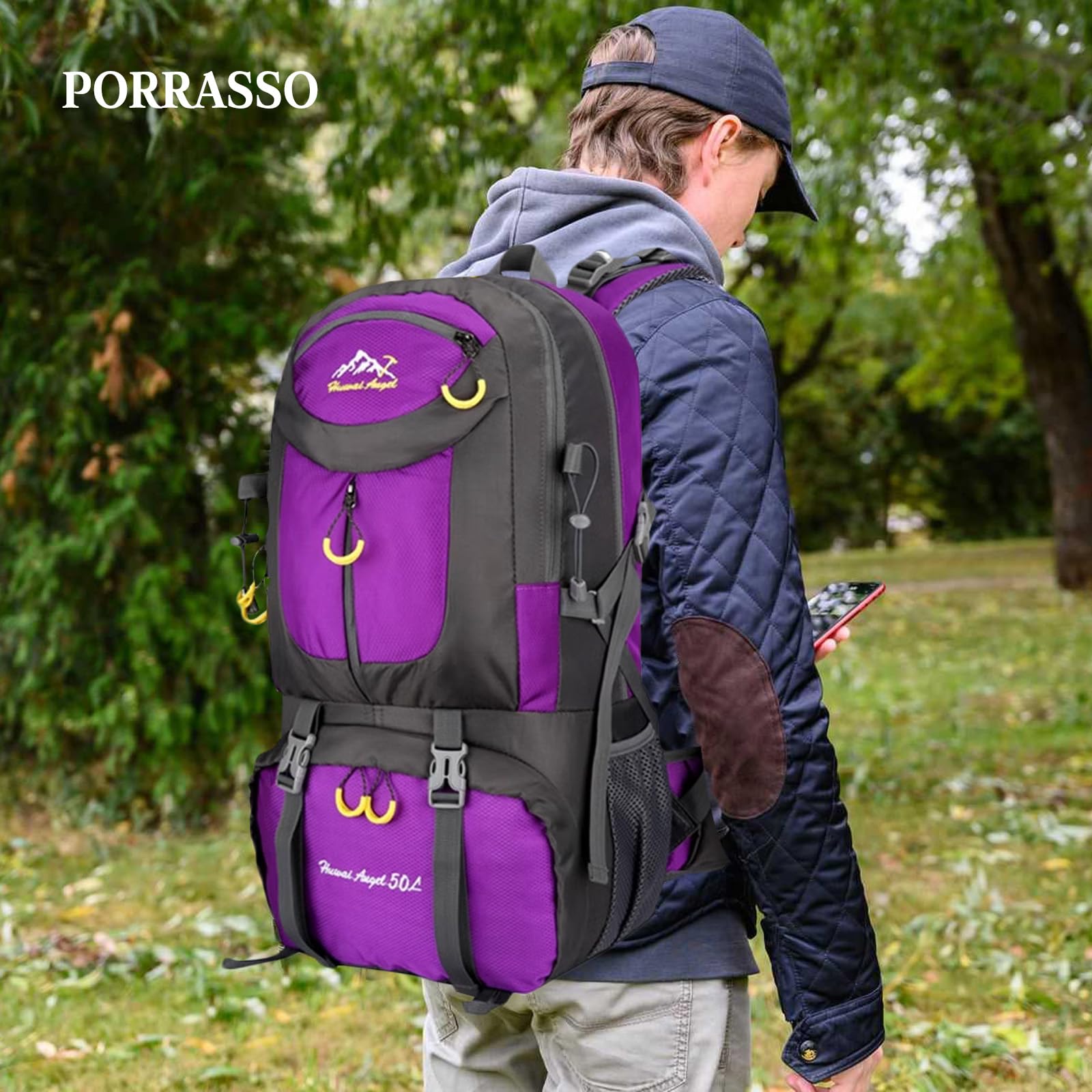 Plecak trekkingowy 50L Wodoodporny plecak turystyczny Plecak dla kobiet mężczyzn Camping Kolarstwo Wspinaczka Sport