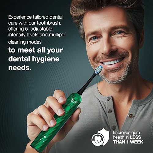 Miniatura 4 de Wagner Stern VibroWave Plus - Cepillo de dientes eléctrico sónico de oscilación y vibración con 4 cabezales de cepillo. IPX7 resistente al agua.