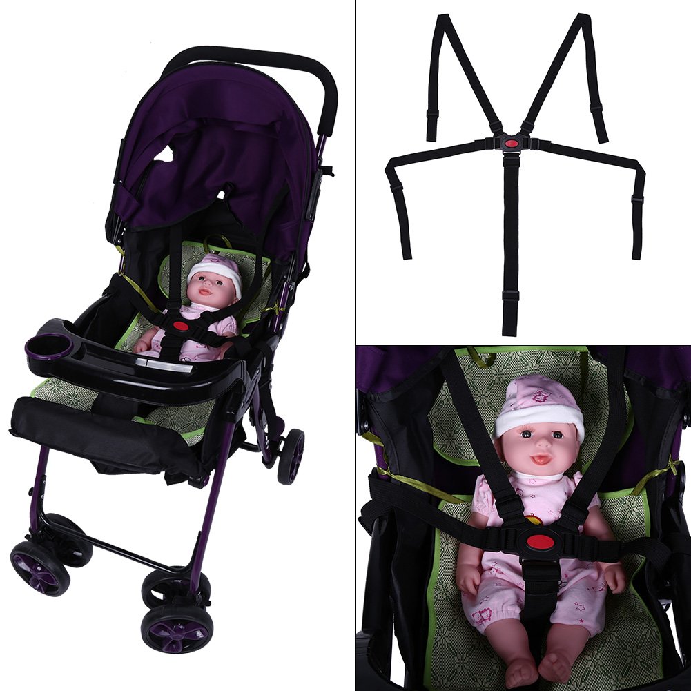 Bébé universel 5 points harnais chaise haute ceinture de sécurité ceintures de sécurité pour poussette landau Buggy enfants enfant poussette enfant salle à manger chaise
