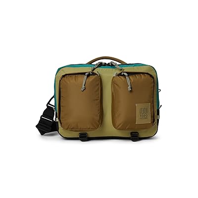Topo Designs Global Briefcase Briefcase Bags Caribbean/Dark Khaki, Mesh