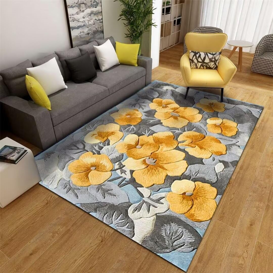 Tapis de chambre d'enfant lavable et doux 200x280cm gris
