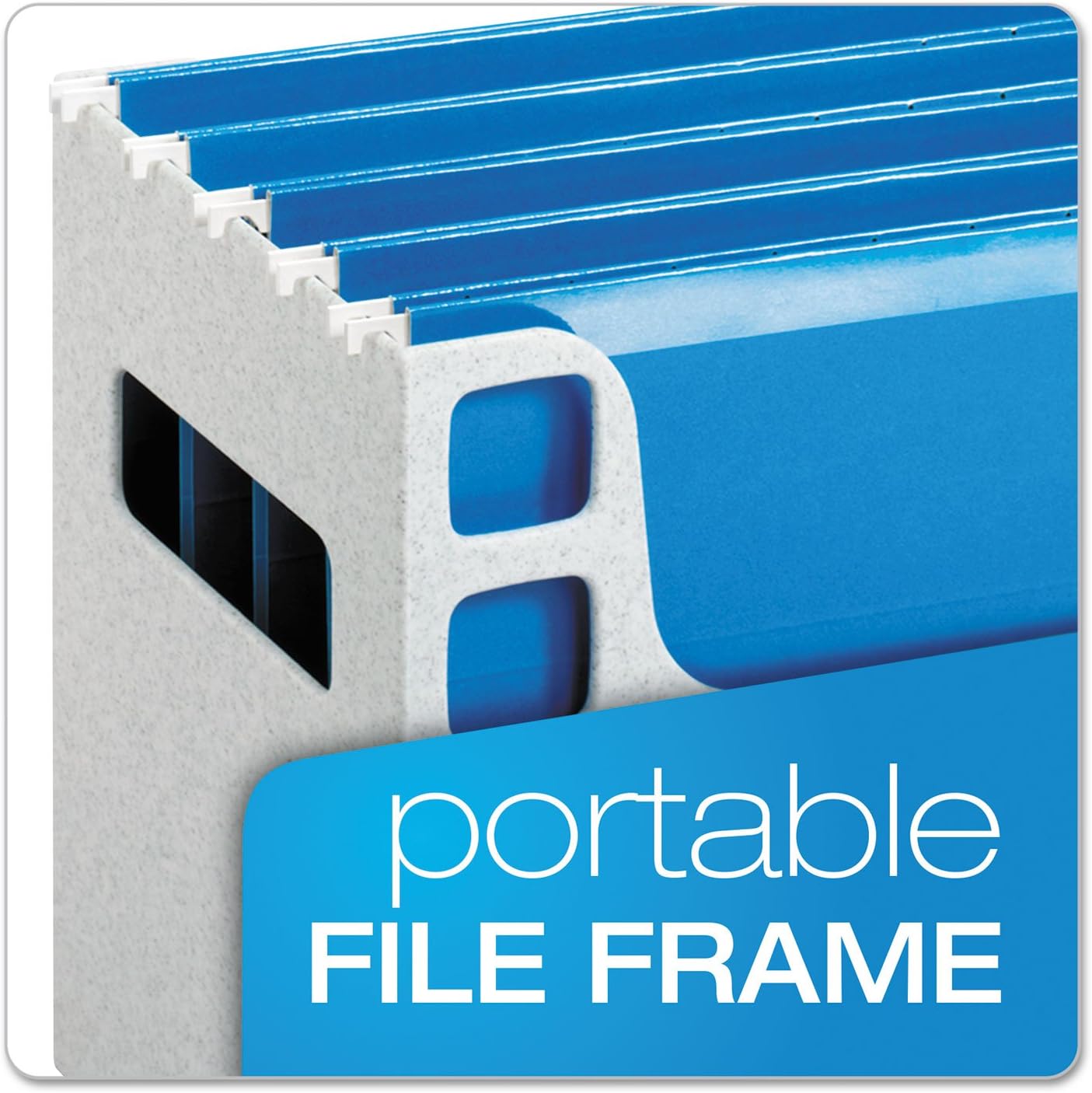 Pendaflex 23054 Desktop File w/Hanging Folders, Letter, Plastic, 12 1/4 x 6 x 9 1/2, Granite (PFX23054)
