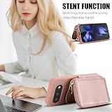 Etui na telefon Google Pixel 9A, portfel, etui na komórkę z hartowanym szkłem, ochraniacz ekranu, pasek na nadgarstek, pasek crossbody, stojak, blokada RFID, przegródki na karty kredytowe, Pixel9A A9