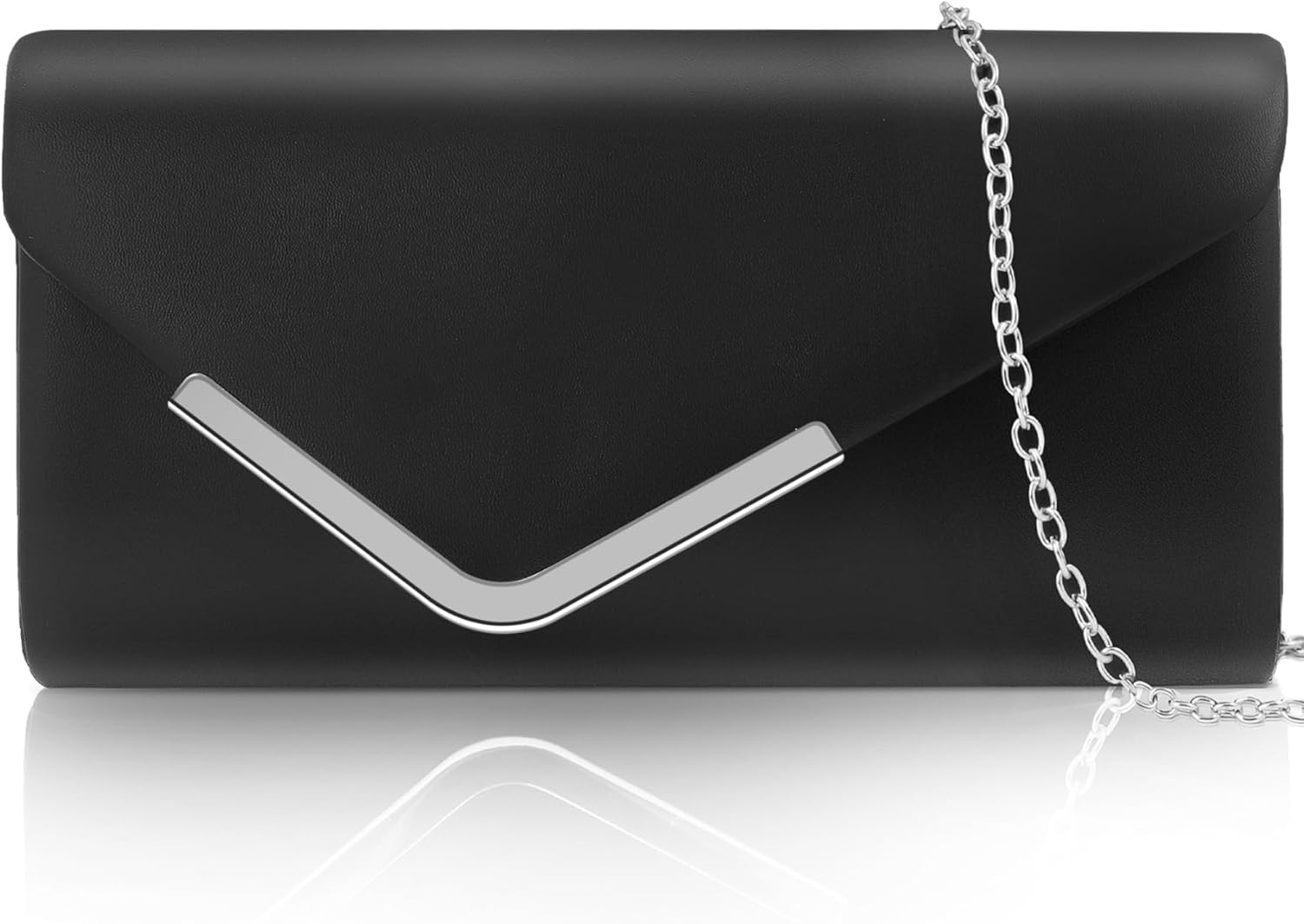 Larcenciel Clutch Purses for Women, Shiny Sequin Envelope Clutch Evening Bag with Chain, Fashion Sparkly Party Prom Purse