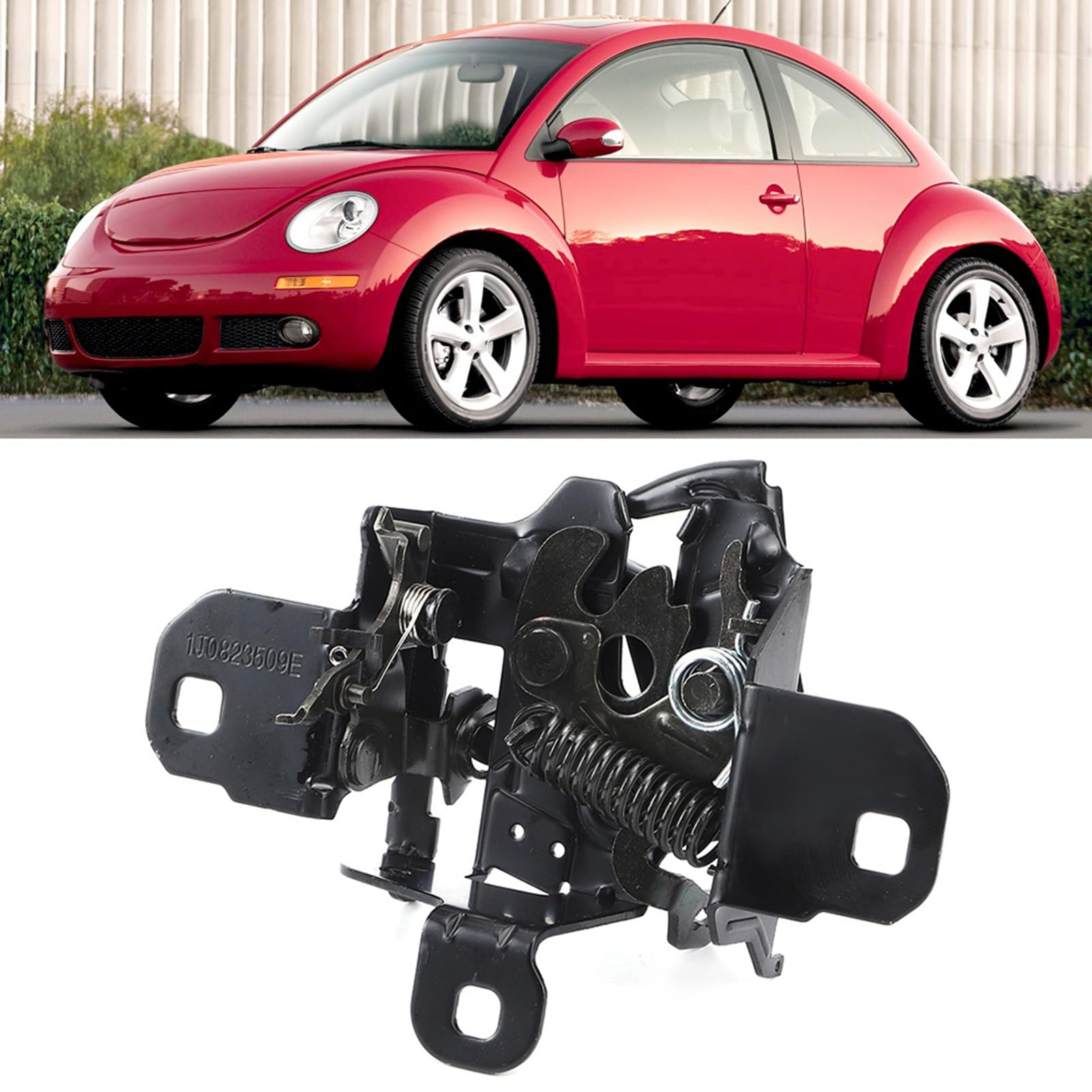 Zamek zatrzaskowy maski z uchwytem do holowania 1C0823509AE, Zespół zamka pokrywy maski silnika dla Beetle 1998-2010
