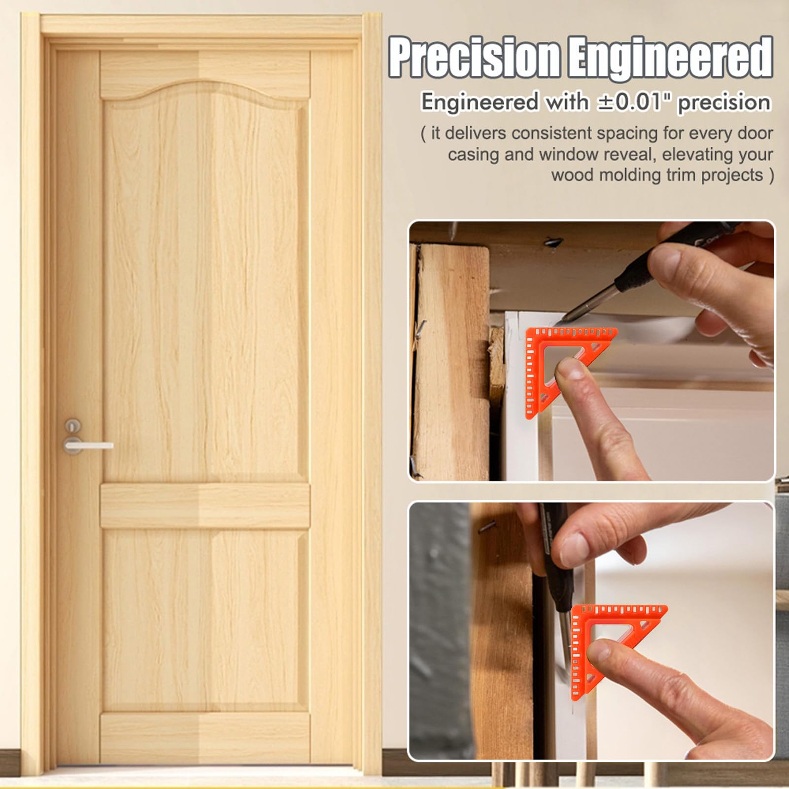 Window Jig Compact Carpenter Tool For Molding Window / Door Casing Reveal Marking ...